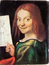 Read-headed Youth Holding a Drawing by Giovanni Francesco CAROTO (1488-1562)